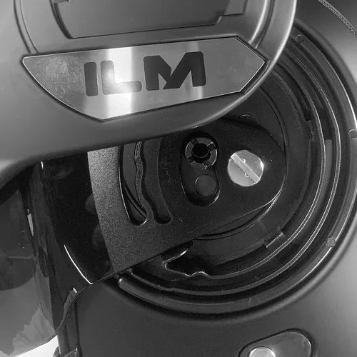 Vista 5 de ILM - Visera teñida para casco modular de motocicleta para adultos, hombres, ATV UTV con protector de barbilla reversible de 180° DOT modelo -B707