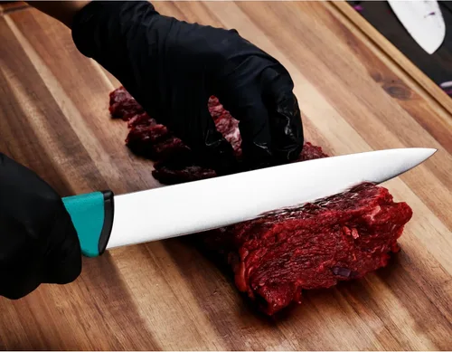 Vista 8 de YOUSUNLONG Cuchillo de trinchar de 8 pulgadas – Hoja de acero de molibdeno de alto carbono – Cuchillos para cortar carne – Mango ergonómico