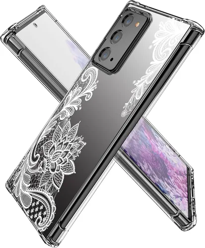 Vista 7 de KIOMY Funda transparente para Samsung Galaxy Note 20, esquinas de bolsa de aire, a prueba de golpes, funda protectora para teléfono, diseño híbrido