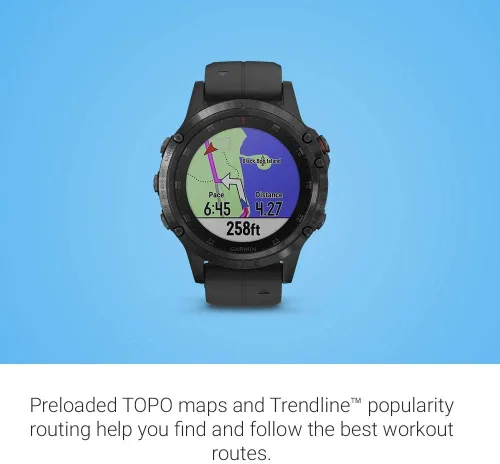 Vista 4 de Garmin fēnix Multisport GPS Smartwatch, Zafiro