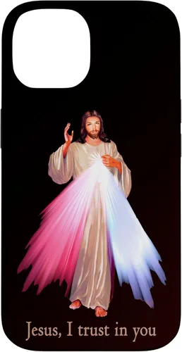 Vista 4 de Funda para iPhone 13 Pro Max Jesús con la que confío en ti Divina Misericordia Misericordiosa Jesús