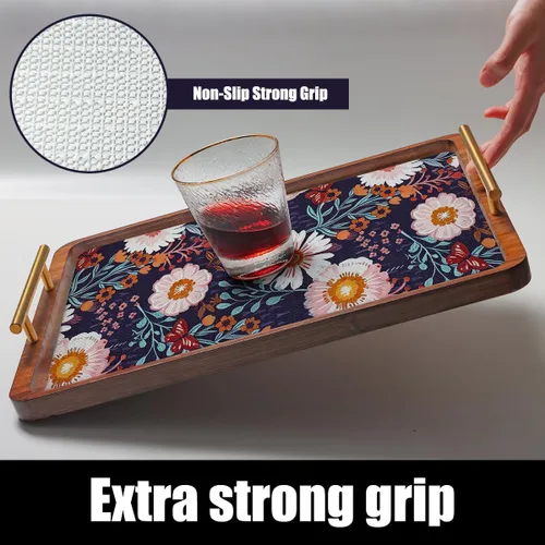 Vista 2 de Forro floral para cajones para cocina, 12 pulgadas x 10 pies Azul marino