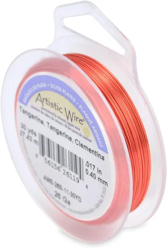 Vista 45 de Artistic Wire, Alambre de cobre de color chapado en plata de calibre 18, resistente al deslustre, amatista, 20 pies