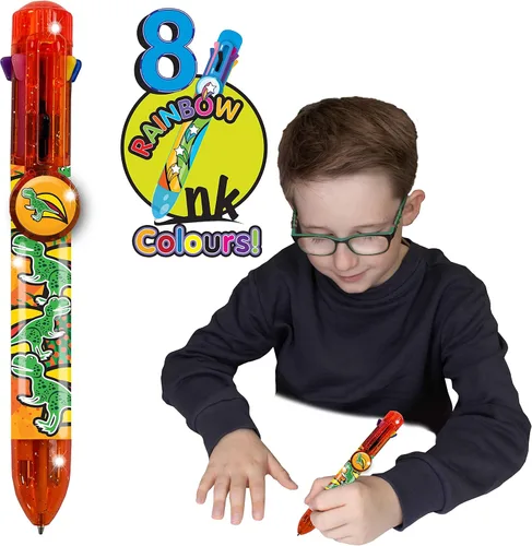 Vista 15 de Bolígrafo mariposa de Deluxebase. Bolígrafo retráctil multicolor 8 en 1 con diseño de animales lindos. Bolígrafo de escritura de tinta suave