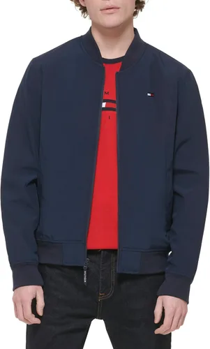 Vista 5 de Tommy Hilfiger Chaqueta bomber ligera de punto acanalado para hombre