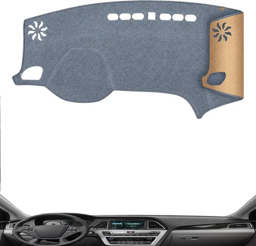 Vista 13 de Cubierta de tablero Tapete de salpicadero Compatible con Hyundai Tucson 2015-2010, 2015 IX35 (para transmisión manual izquierda), tapete