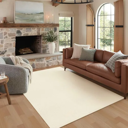 Vista 138 de LEEVAN Alfombra lavable para baño, alfombra tejida negra de 2 x 3 pies para entrada, alfombra de puerta delantera de algodón, alfombras pequeñas