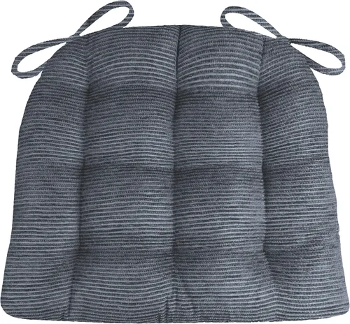 Vista 34 de Barnett Home Decor Cojines para silla de comedor Brisbane plateado gris con lazos - Tamaño mediano 16.5 x 18 Almohadilla para silla - Relleno