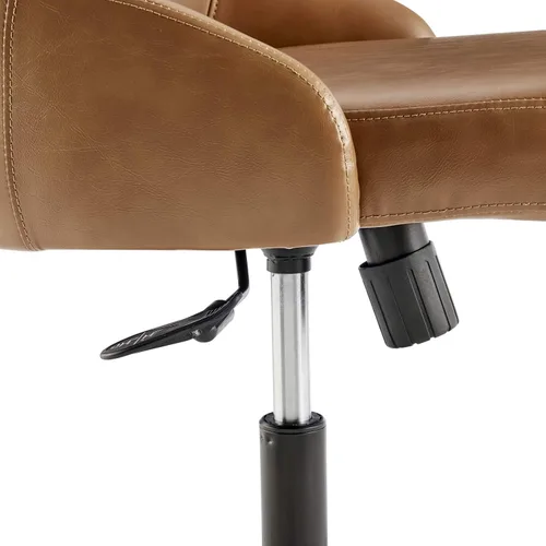 Vista 8 de Modway Designate - Silla giratoria de piel vegana en color negro y marrón