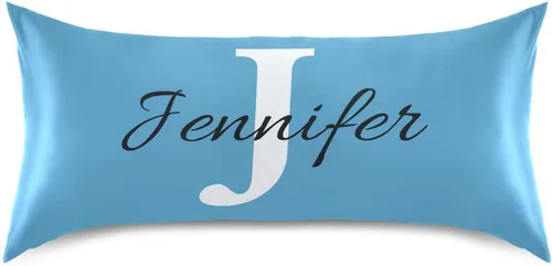 Vista 27 de Fundas de almohada negras personalizadas de seda con cierre de sobre, funda de almohada de satén tamaño estándar para personas que duermen