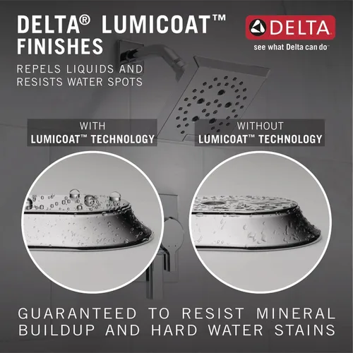 Vista 2 de Delta Faucet 51386-PR - Cabezal de ducha contemporáneo, Lumicoat cromado