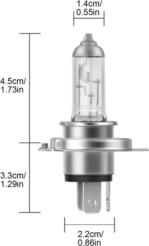 Vista 7 de WinPower HS1 PX43T Bombilla Halógena, 12V 35/35W 4300K Luz Blanca Brillante para Motocicleta Faro de Alta y Baja Intensidad, Reemplazo, Paquete de 2