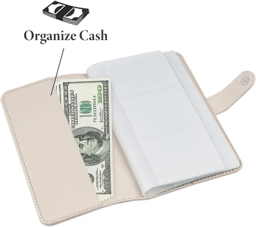 Vista 2 de lizimandu Libro Tarjetero para Tarjetas de Visita, Estuche Libro de Tarjetas de Visita de Cuero PU, Carpeta Organizadora para Tarjetas