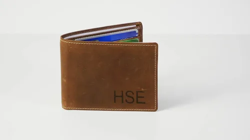 Vista 6 de Carteras personalizadas para hombres regalos personalizados para hombres cartera personalizada para hombres cuero de grano completo grabado