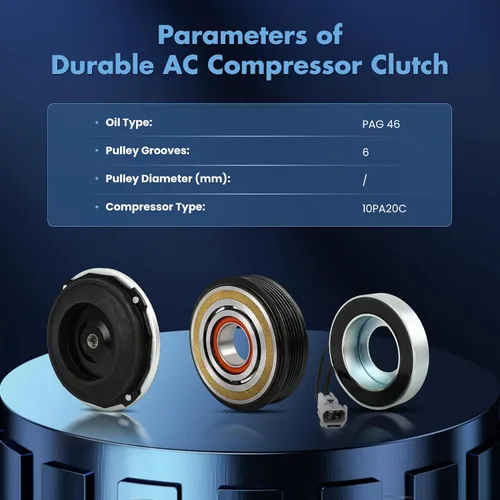 Vista 3 de ECCPP Embrague del compresor del A/C 2016-2018 para embrague de CA Fiat 500X 2.4L
