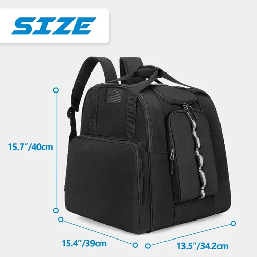 Vista 5 de GOBUROS Bolsa de patinaje para hombres y mujeres, mochila de patinaje sobre hielo para zapatos de patinaje hasta hombres de EE. UU. 13