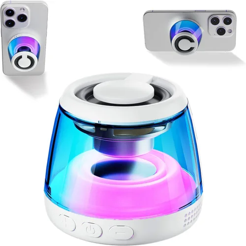 Vista 9 de Altavoz Bluetooth magnético,Soporte de teléfono de inducción negro-1 pieza