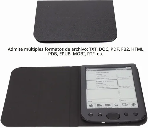 Vista 6 de Ereader 6In 800X600 HD pantalla de tinta lector de libros electrónicos con estuche y película, 8Gb 512Mb Abs E lector compatible con 32Gb Tf tarjeta