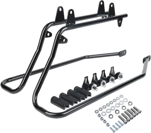 Vista 7 de Kit de soporte de conversión para alforjas extendidas de 4" TCMT, compatible con Harley Heritage Softail Fatboy FLSTF Breakout 1984-2017, negro