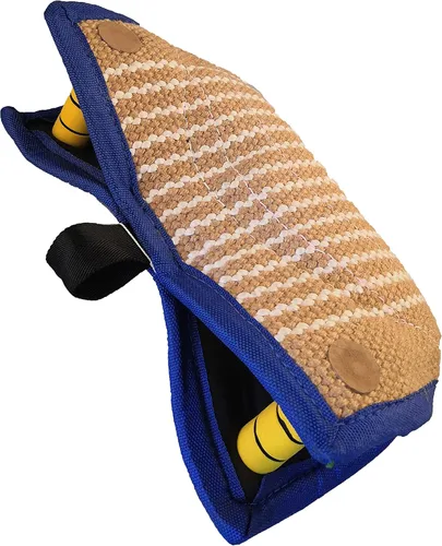 Vista 3 de Tealover Almohada de mordida de perro con 2 asas interactivas para cachorros y perros jóvenes, entrenamiento para jugar a buscar