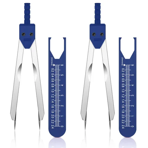 Vista 15 de Frienda 2 piezas de calibrador de ECG calibradores ECG herramienta de medición con regla electrocardiograma divisor de dibujo para enfermería (negro)