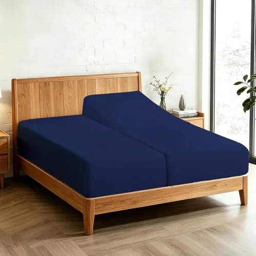 Vista 11 de Sábana bajera ajustable 100% algodón egipcio, tamaño matrimonial, 600 hilos, bolsillo profundo de 8 a 16 pulgadas, sábana inferior de tejido Negro
