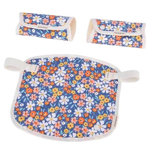 Vista 16 de Bebamour Babero reversible de algodón para todas las posiciones de transporte, babero blanco para niños y niñas (elefante)