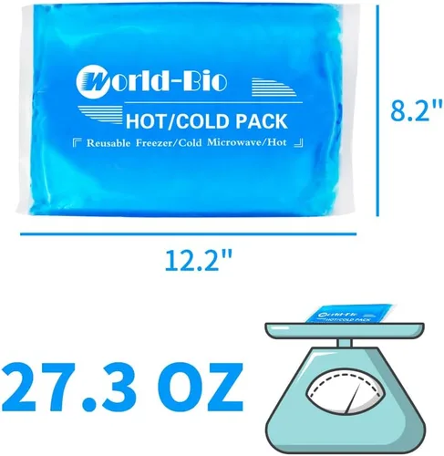 Vista 6 de Bolsas de hielo de gel grandes para lesiones, compresas reutilizables para aliviar el dolor, rehabilitación, paquete de gel de hielo cómodo, terapia