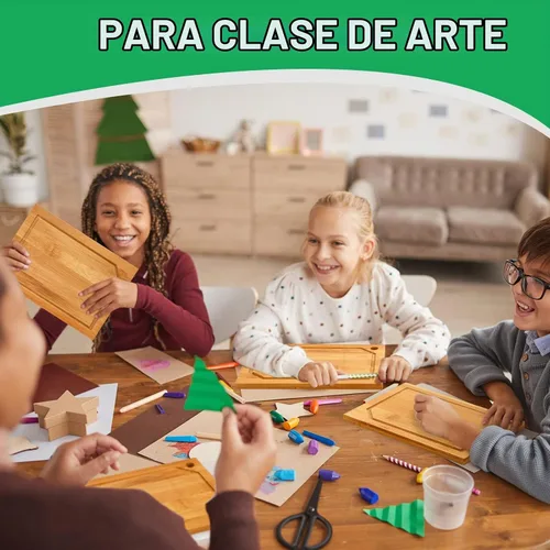 Vista 5 de Yinkin 10 mini tablas de cortar de bambú, bandejas pequeñas de madera en blanco para aperitivos con ranura para jugos para manualidades