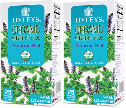 Vista 18 de Hyleys Té verde orgánico sabor a bayas de acai y arándanos - 25 bolsas de té