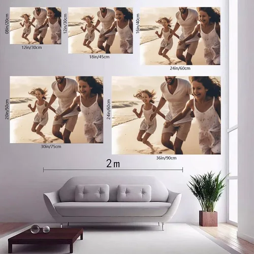 Vista 3 de JDBeehpy Impresiones en lienzo personalizadas con tus fotos para fotos de boda, fotos de familia/mascotas/imagen de arte de pared, póster ideal