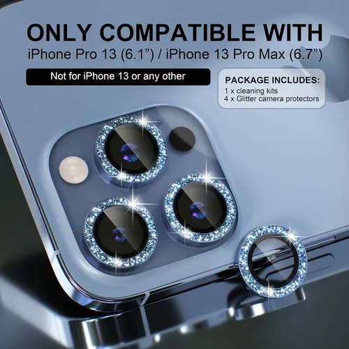 Vista 336 de Choiche Compatible para iPhone 16 Pro/iPhone 16 Pro Max Protector de Lente de Cámara, Vidrio Templado 9H Protector de Pantalla de Cubierta de Cámara