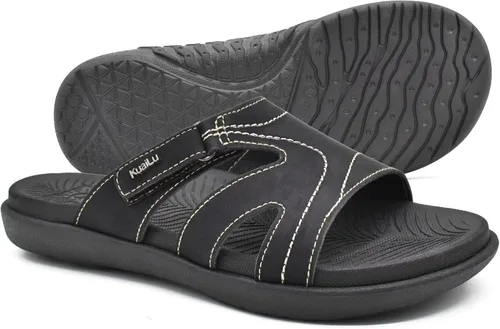 Vista 7 de KuaiLu - Sandalias ortopédicas de moda para mujeres, ligeras, tipo tenis deportivos, con plantilla de goma suave. Sandalias con cierre tipo slip-on