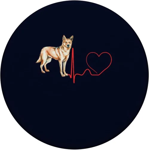 Vista 3 de Dingo Dog Heartbeat EKG Funny My Dogs Are My Cardio PopSockets intercambiables PopGrip