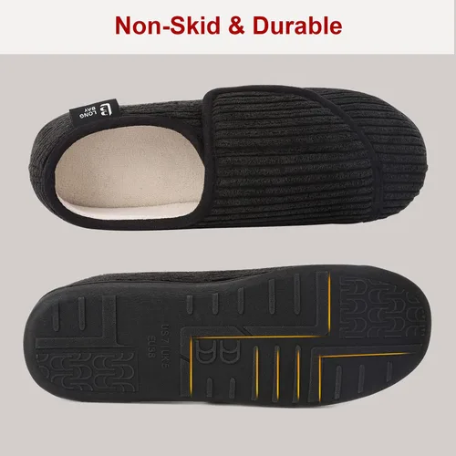 Vista 6 de LongBay Womens Furry Memory Foam Diabetic Slippers Comfy Cozy Arthritis Edema House Shoes