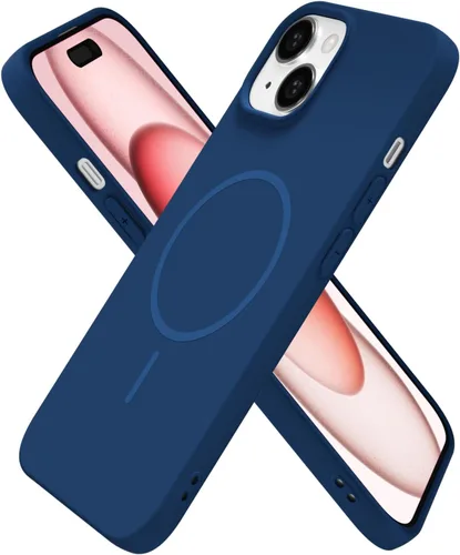 Vista 75 de Oakxco Funda de Silicona Mag Safe para iPhone 12 Pro Max, Funda Magnética Delgada y Fina Compatible con Carga Inalámbrica MagSafe, Bonita Funda