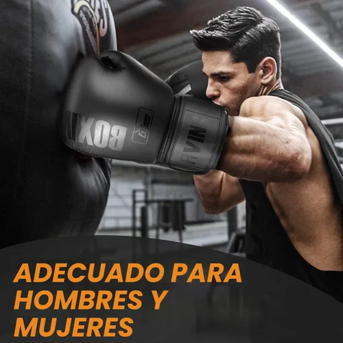 Vista 6 de Guantes de boxeo para hombres y mujeres, adecuados para boxeo, kickboxing, artes marciales mixtas, Muay Thai, MMA, entrenamiento con saco pesado