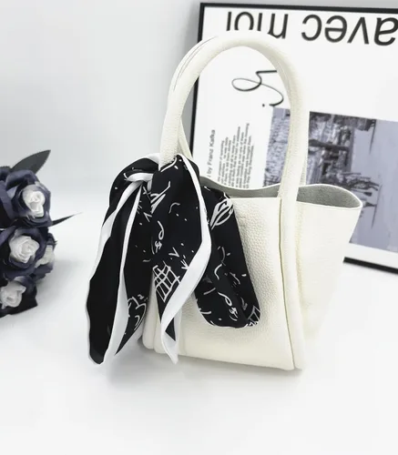 Vista 4 de Women's Designer Neckerchief Handbag Handle Ribbon Fashion Scarf Letter Printed Hair Tie