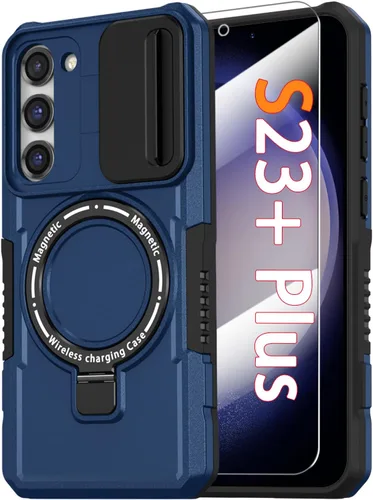 Vista 31 de Funda magnética para Samsung Galaxy Note 20 Ultra con soporte de anillo [con protector de pantalla] [Compatible con carga inalámbrica MagSafe] Funda