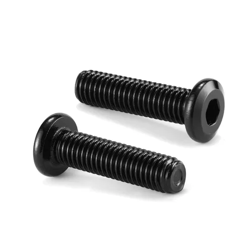 Vista 14 de M5 x 6mm 10Pcs Tornillos de cabeza plana con casquillo hexagonal, 304 Acero inoxidable 18-8, rosca completa, óxido negro de SG TZH