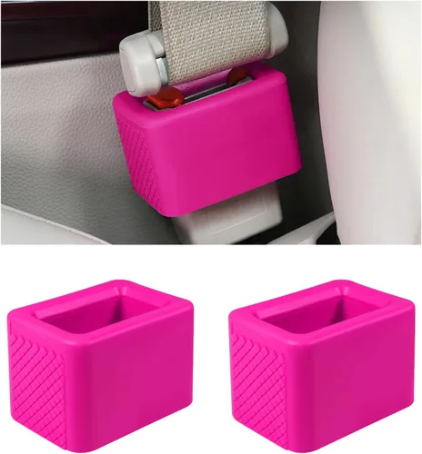 Vista 9 de KVAEY 2 piezas de soporte para hebilla de cinturón de seguridad, refuerzo de hebilla de cinturón de silicona para asientos traseros, soporte