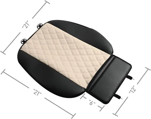 Vista 3 de Asientos de automóvil FH Group PU207 gris negro 102, piel sintética, compatible con bolsas de aire. Beige