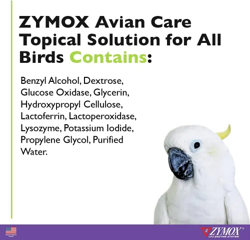 Vista 5 de Zymox Avian Care Solución tópica sin hidrocortisona - 1.25 oz