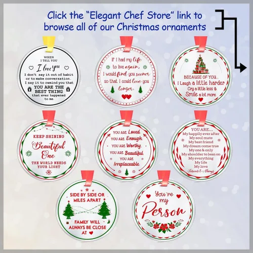 Vista 8 de Best Mom Ever Adornos de Navidad para madre, decoración de celebración de vacaciones de Navidad para mamá, recuerdo coleccionable de festival, acero