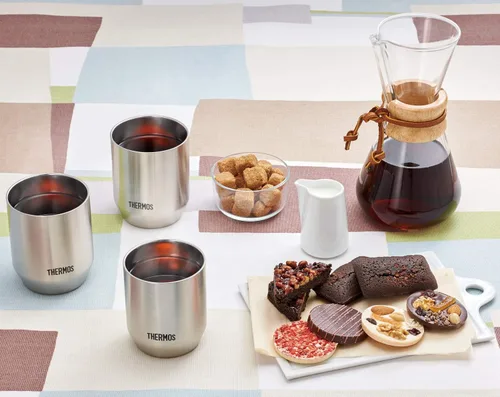 Vista 6 de Thermos JDH-280P S - Vaso aislado al vacío, 9.5 fl oz, acero inoxidable, juego de 2