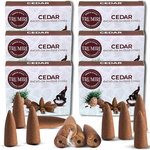 Vista 32 de TRUMIRI Conos de incienso de contraflujo ámbar - Total 20 conos de incienso en cascada - Paquete doble de 10 conos de incienso de contraflujo