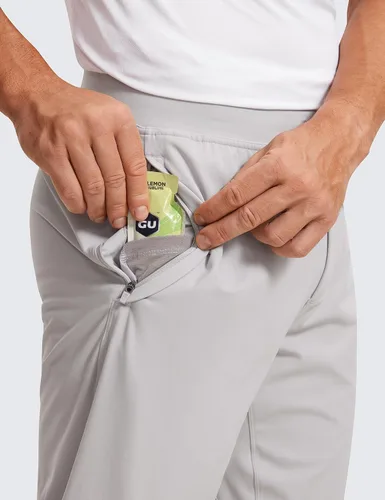 Vista 4 de CRZ YOGA Pantalones deportivos de golf elásticos en 4 direcciones con bolsillos de 30 pulgadas para hombre, pantalones de trabajo, gimnasio