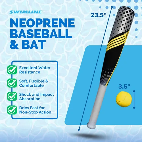Vista 6 de Swimline Neo Pool - Juego de béisbol y bate, multicolor, talla única