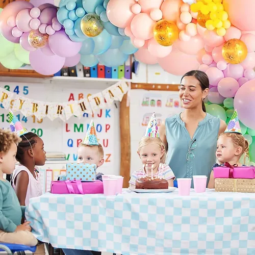 Vista 5 de Kit de guirnalda de arco de globos pastel para decoración de bodas, baby
