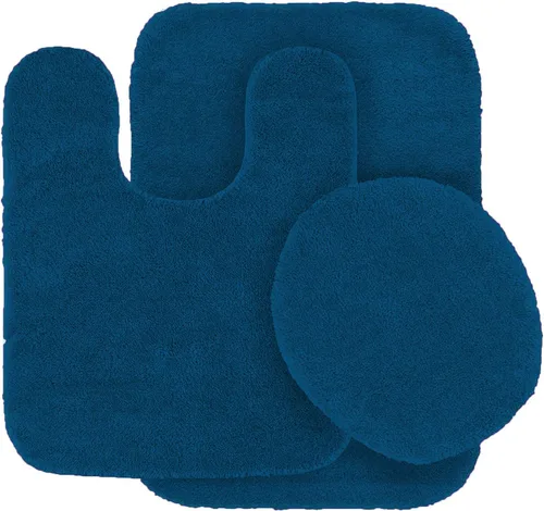 Vista 11 de Kids Zone Home Linen Juego de alfombras de baño de 3 piezas, color azul aguamarina sólido, alfombras de baño, juego de baño, alfombras súper suaves